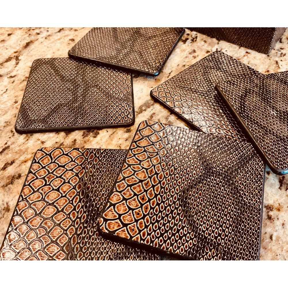 Leather Wrapped design Coaster